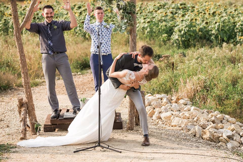 Rustic wedding arch