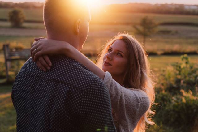 Beautiful sunset gaze