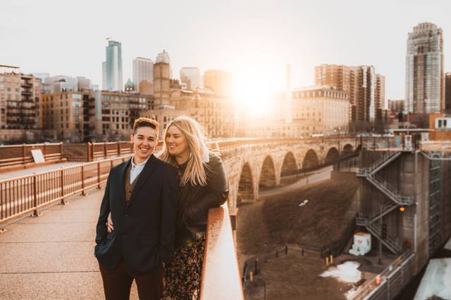 Gorgeous engagement sunset