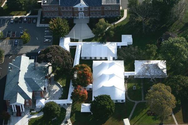 Tents, aerial view