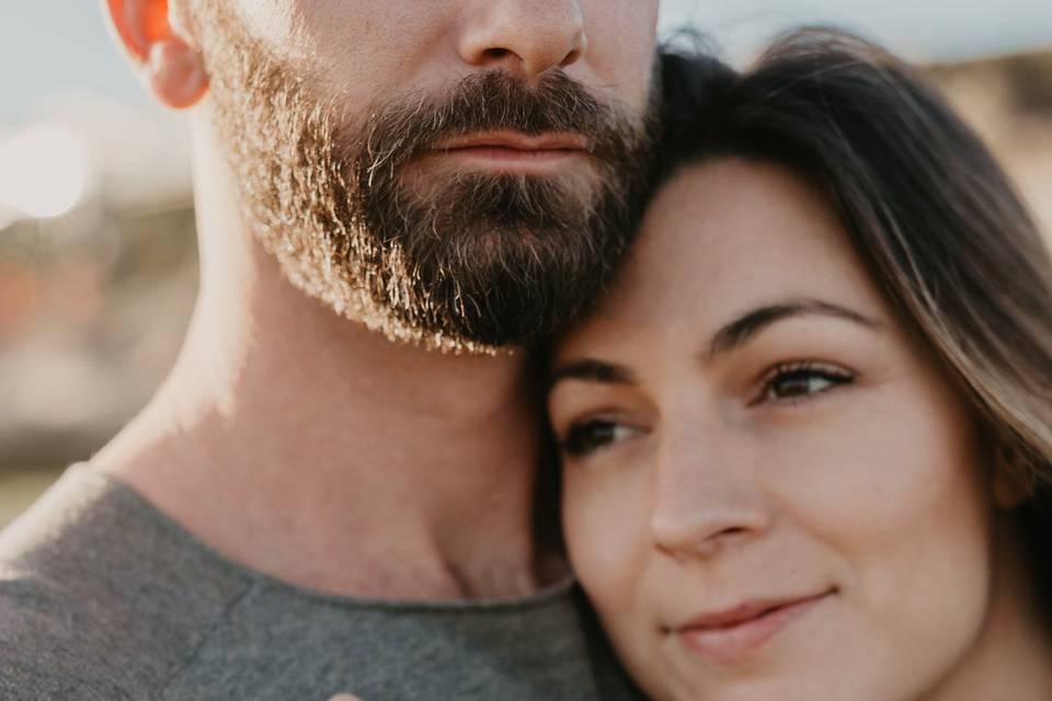 Beach engagement session