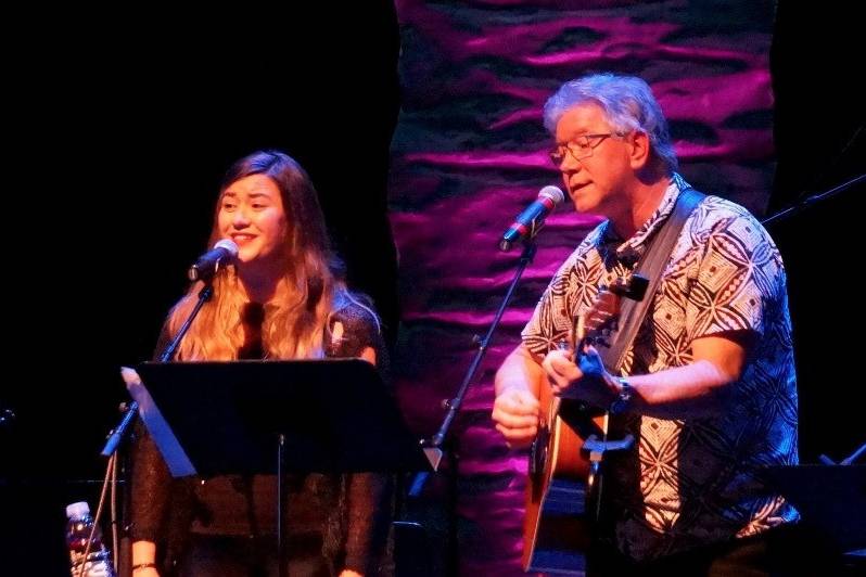 Singing with my daughter Maren