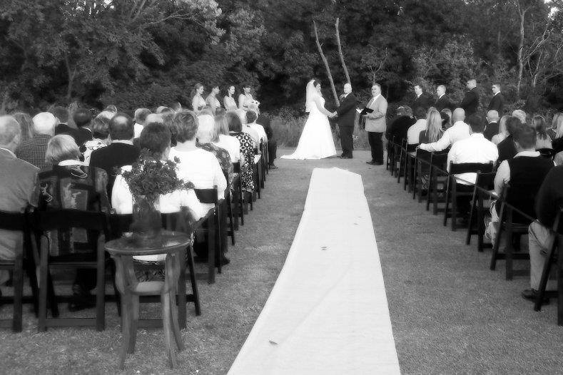 Outdoor wedding ceremony