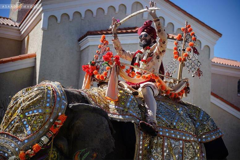 Grand traditional entrance