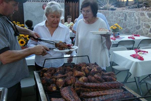 BBQ Babyback Porkribs & Grilled 1/2 Chicken