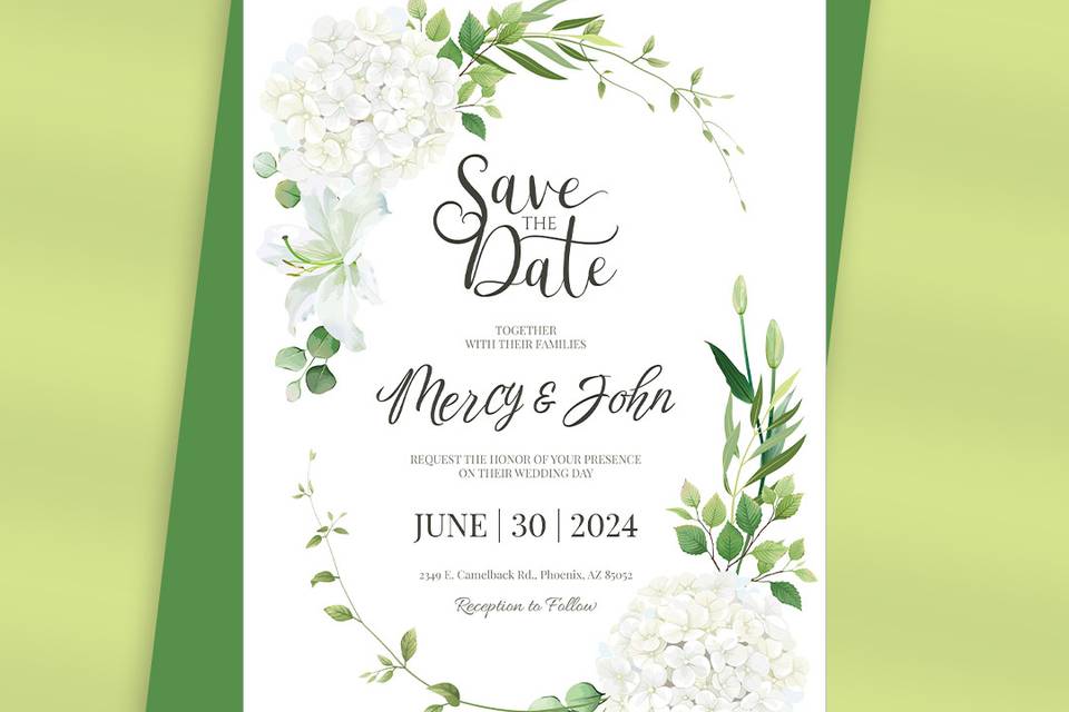 Vertical Graphic Save the Date