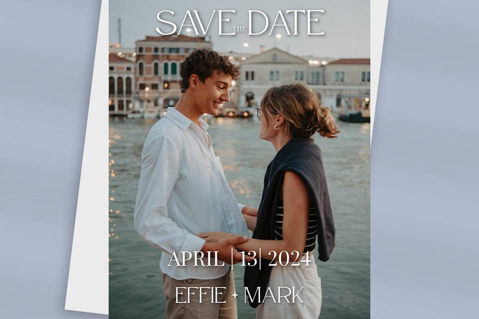 Vertical Photo Save the Date