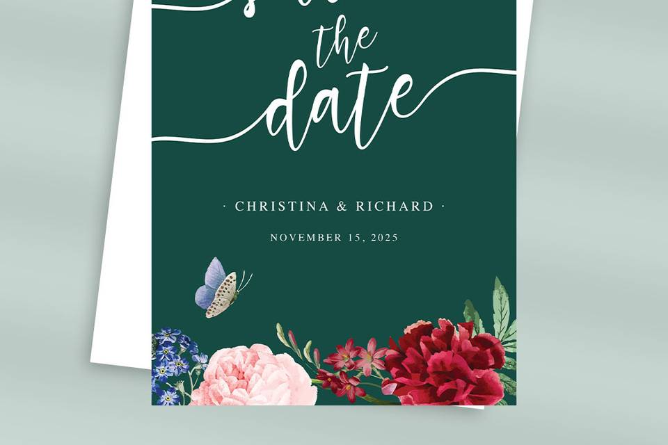 Vertical Graphic Save the Date