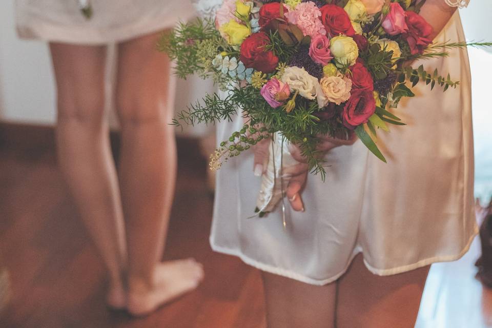 Holding bouquets