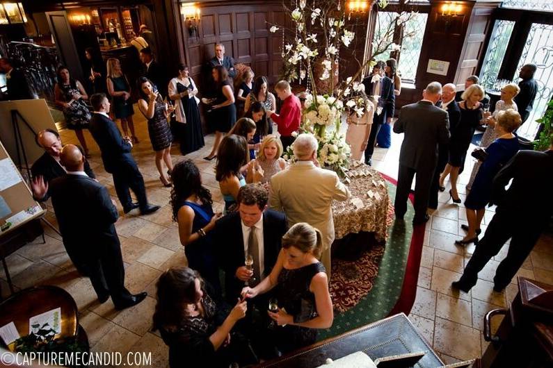 Cocktail hour in foyer