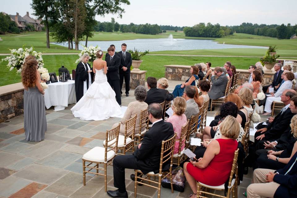 Ceremony on terrace