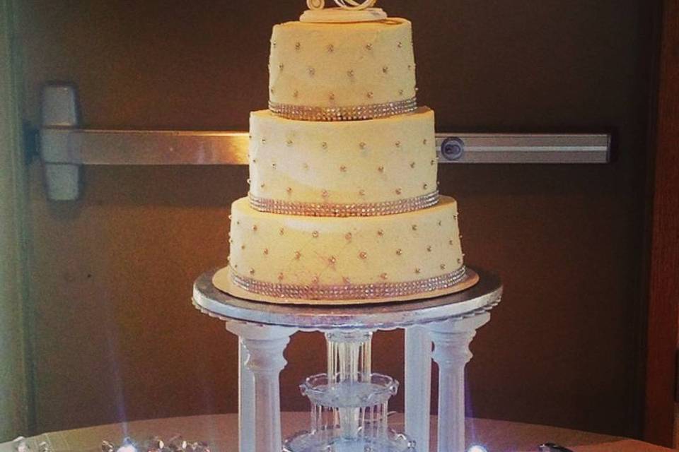Stacked wedding cake
