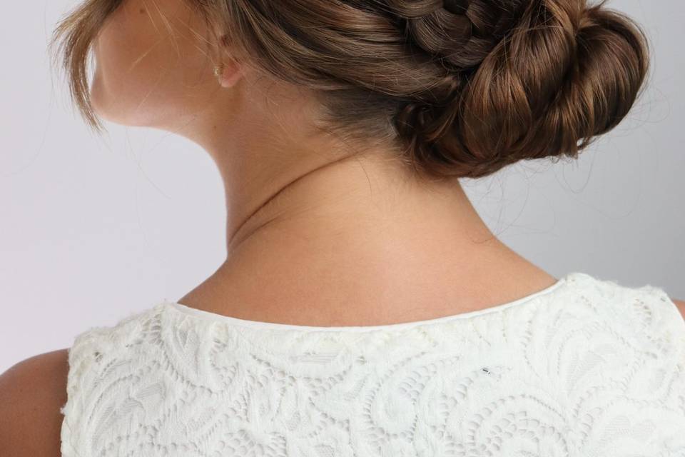 Bun with braid