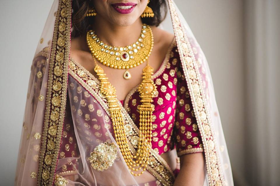 Bride getting ready