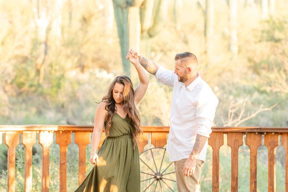 Couple dancing together