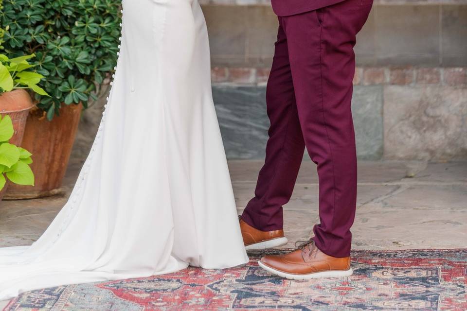 Couple excited after ceremony