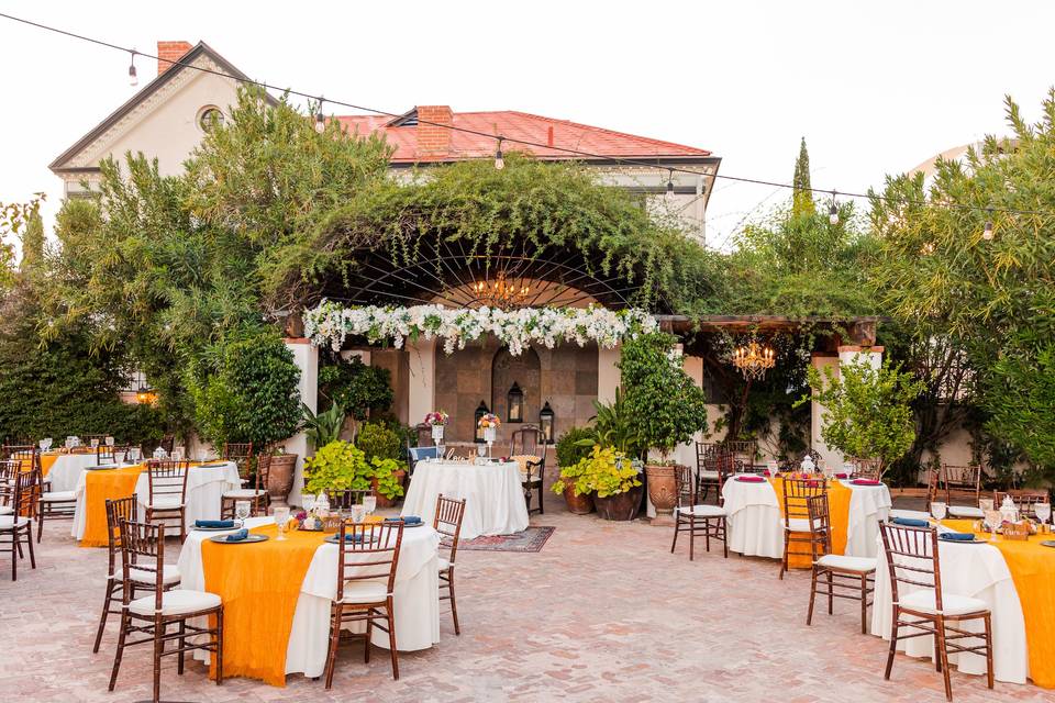 Courtyard reception space