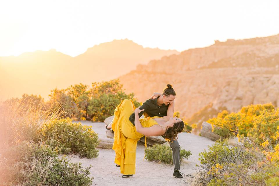 Mountain side engagement photo