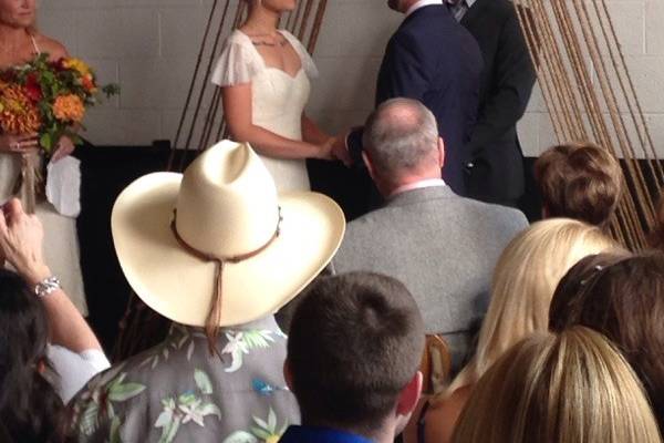 Indoor wedding ceremony