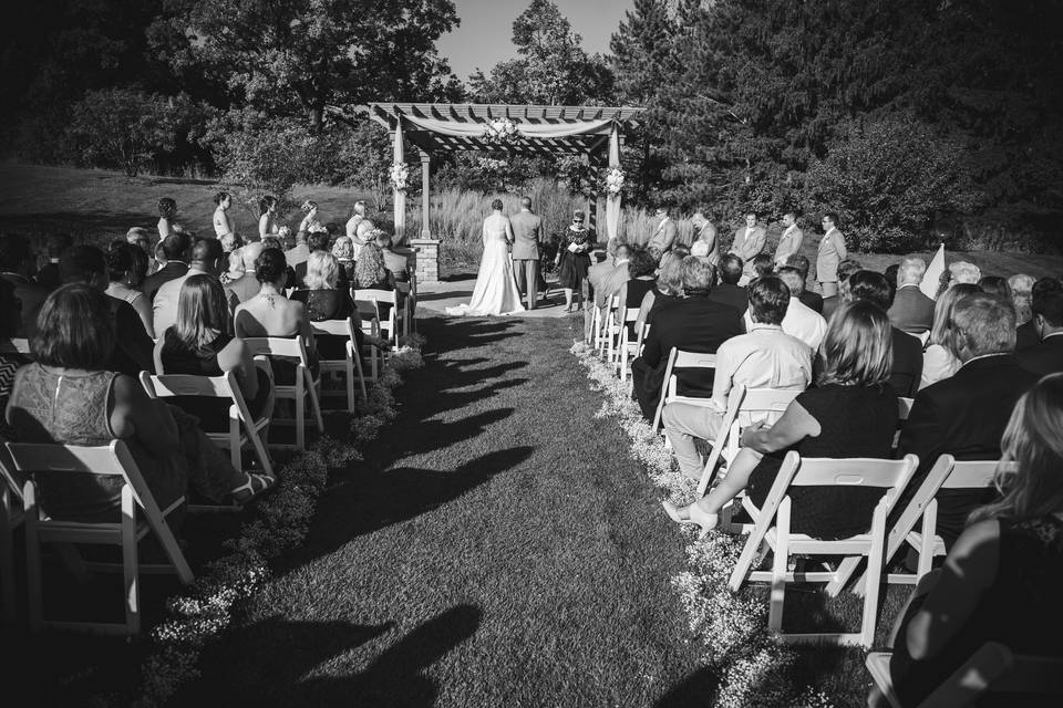 Outdoor wedding ceremony