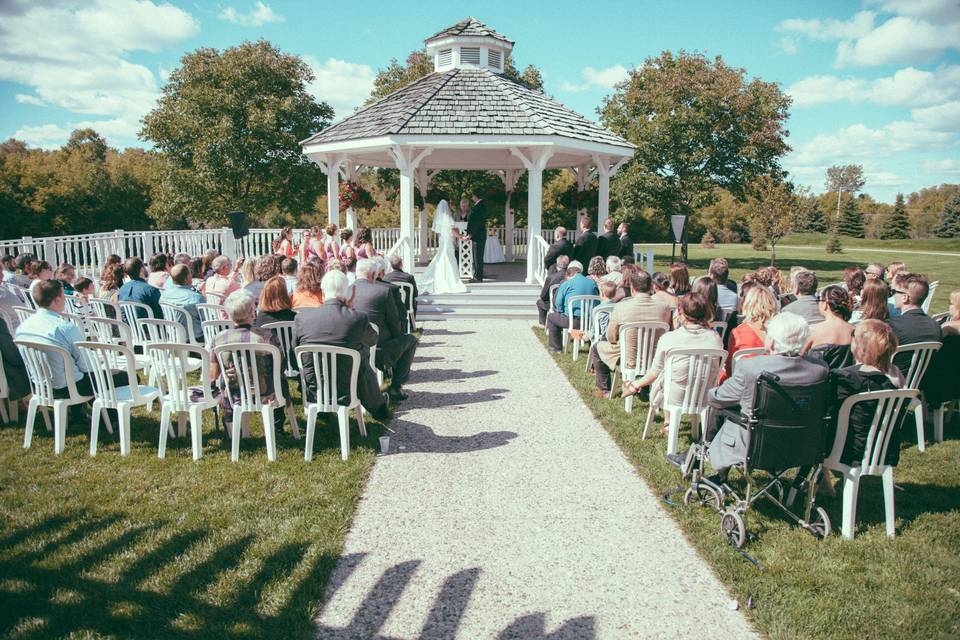 Outdoor wedding ceremony