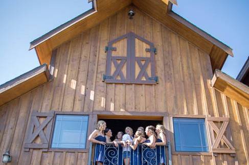 The bride and bridesmaids