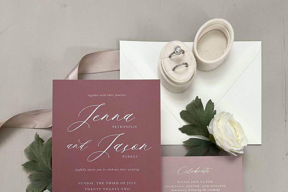 Mauve Semi-Custom Invitation