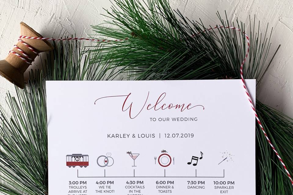 Welcome Bag Card