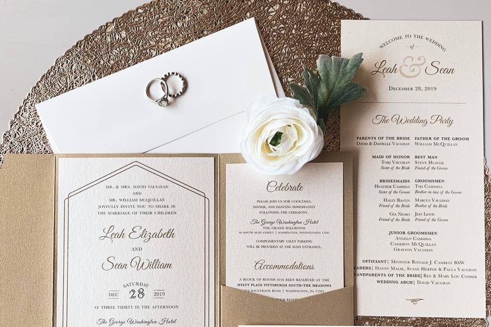 Elegant Gold Invitation