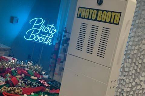 Photo Booth with Neon Sign
