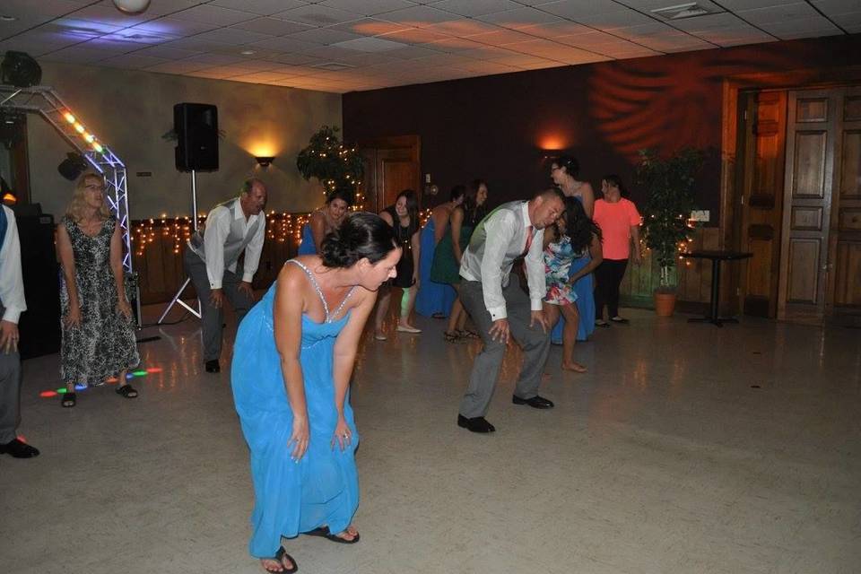 Guests dancing