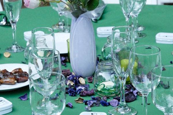 Table with linens