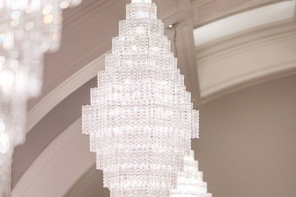 Sparkling chandeliers