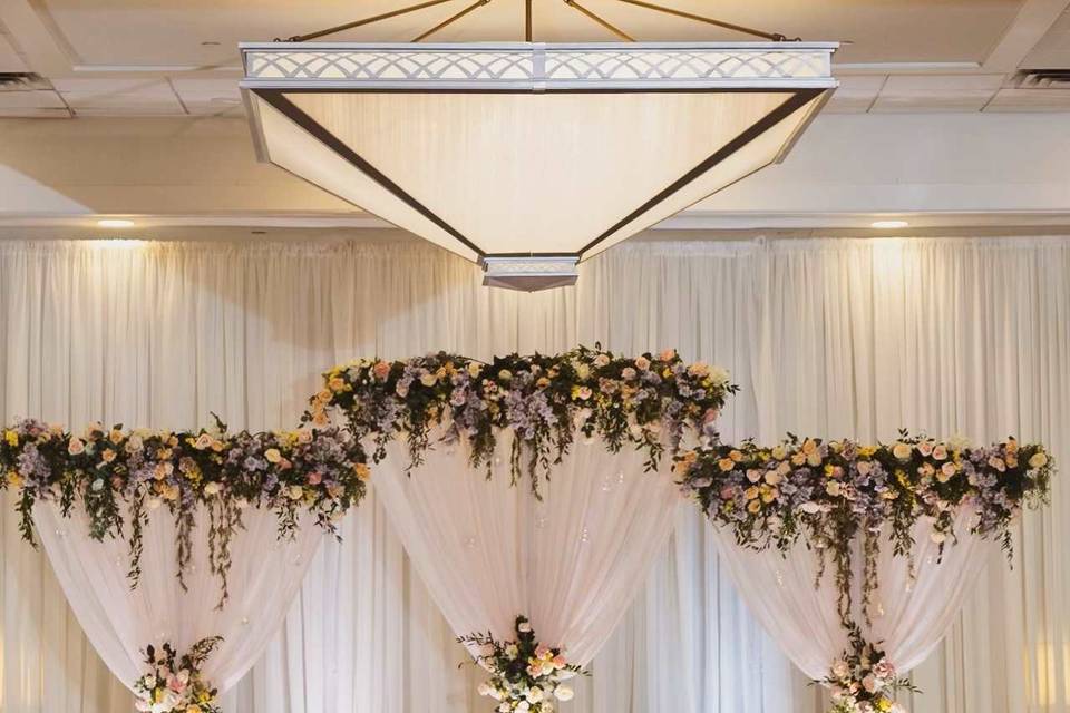 3 tiered floral backdrop