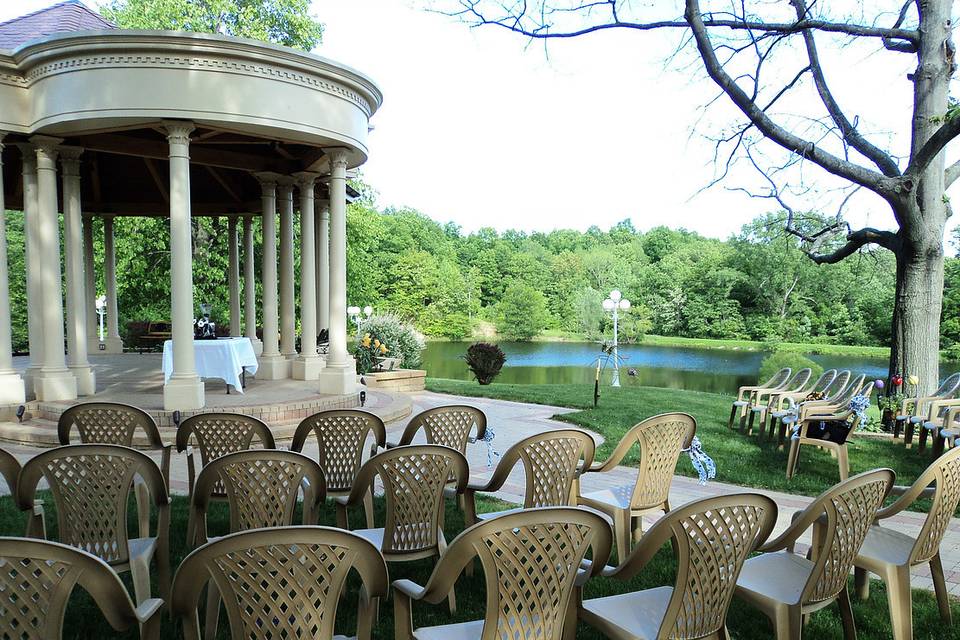 Wedding ceremony area set-up