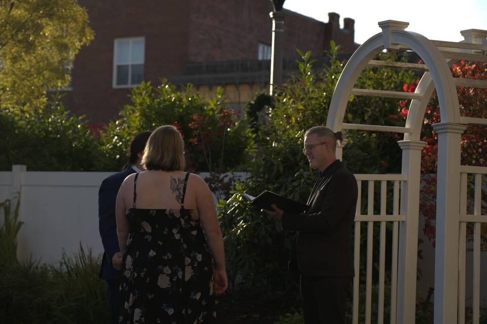 An intimate ceremony