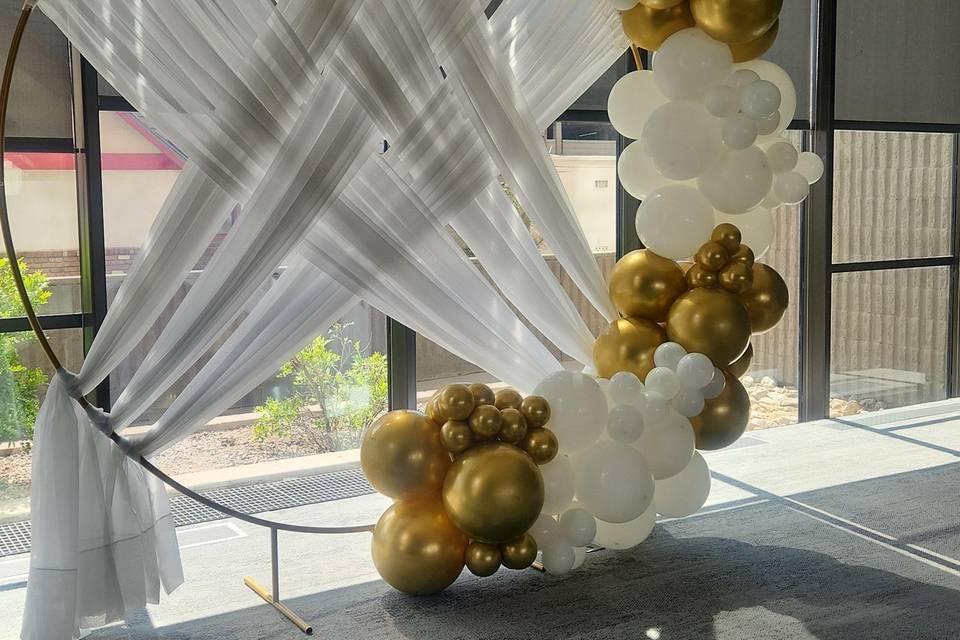 Gold and white