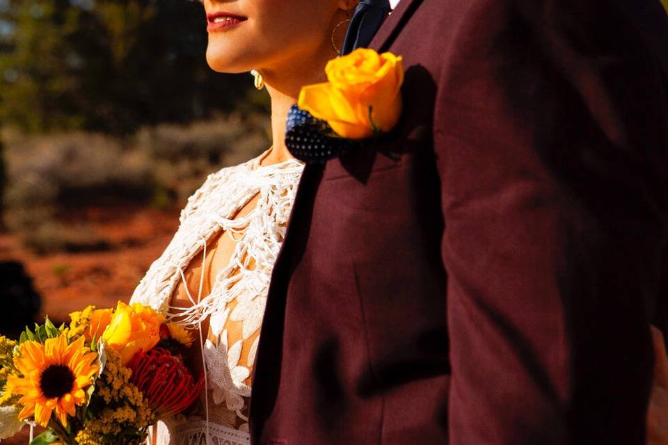 Soaking in the sun - The Bliss Creative Sedona Wed