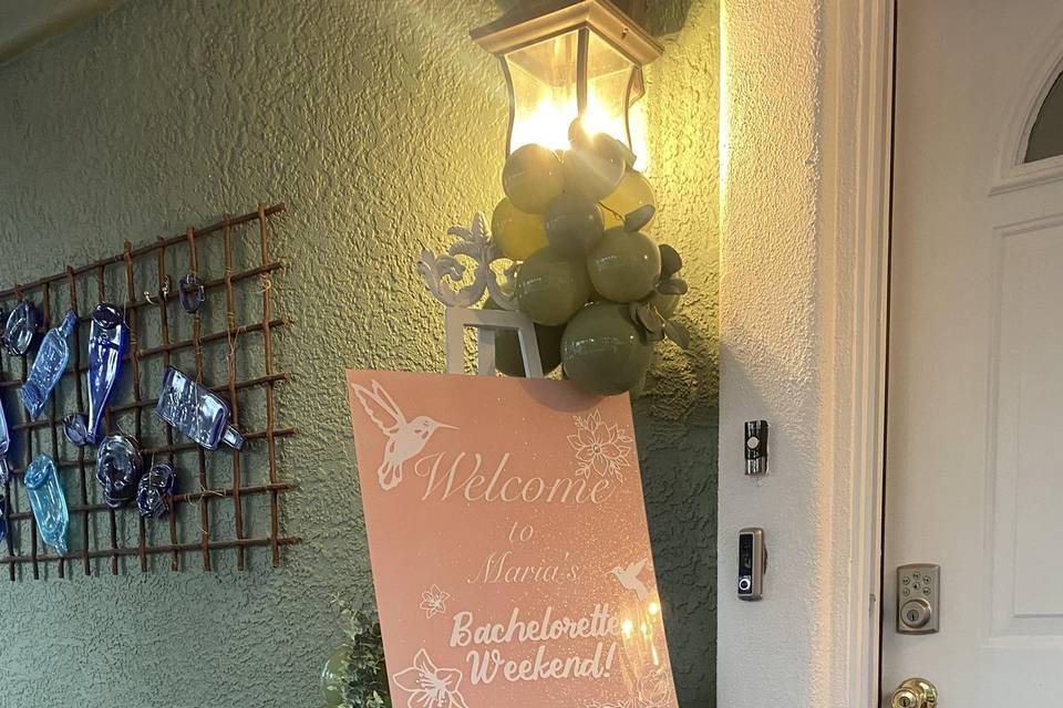 White Easel custom sign