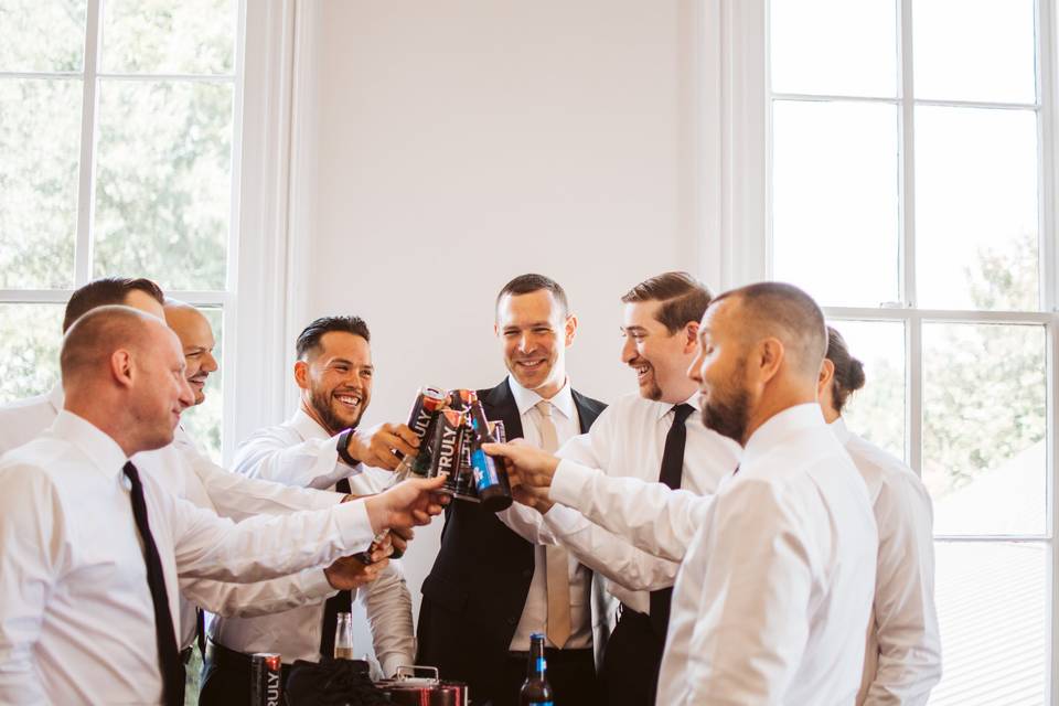 Groomsmen cheers