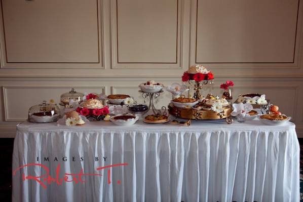 The Pie Bar!  From whipped creme pies, fruit tarts, meringue pies to fruit pies.