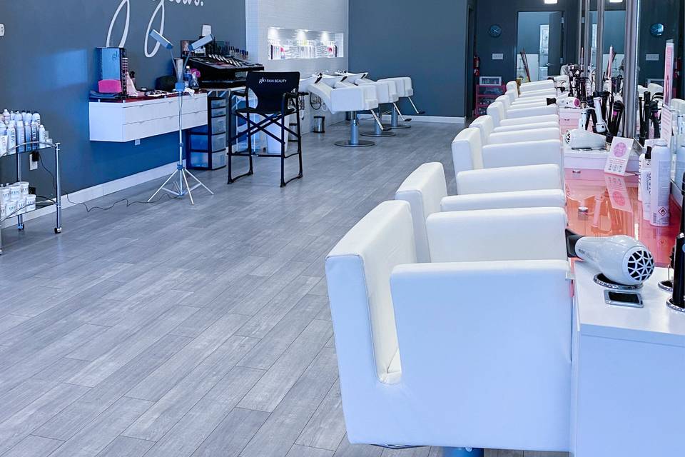 Modern hair salon interior