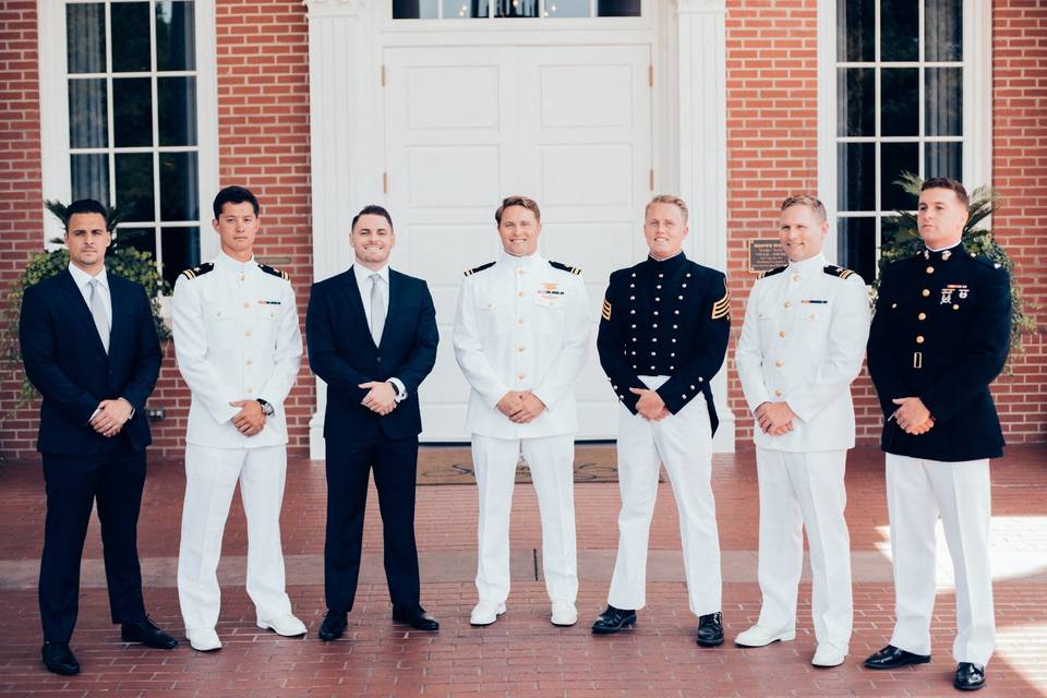 Military groomsmen