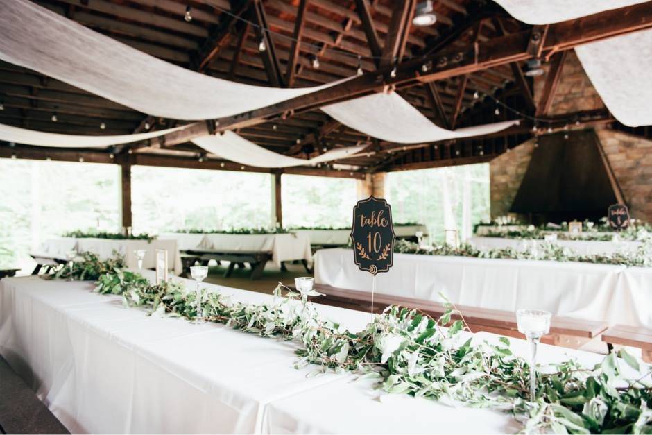 Wedding reception area