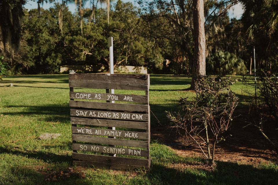 Wedding signage