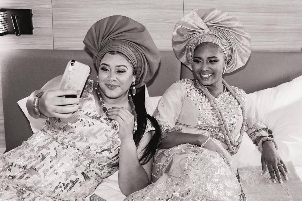 Bride and Bridesmaid