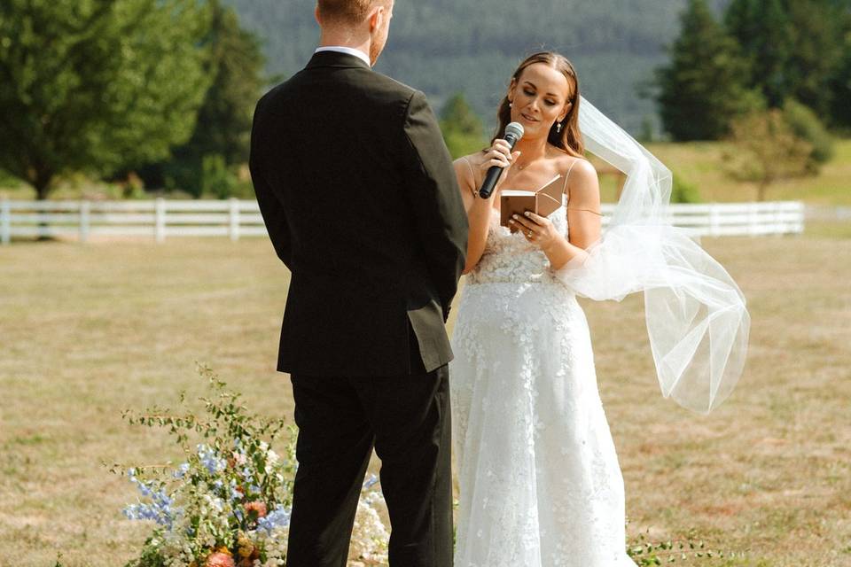 Bride's vows