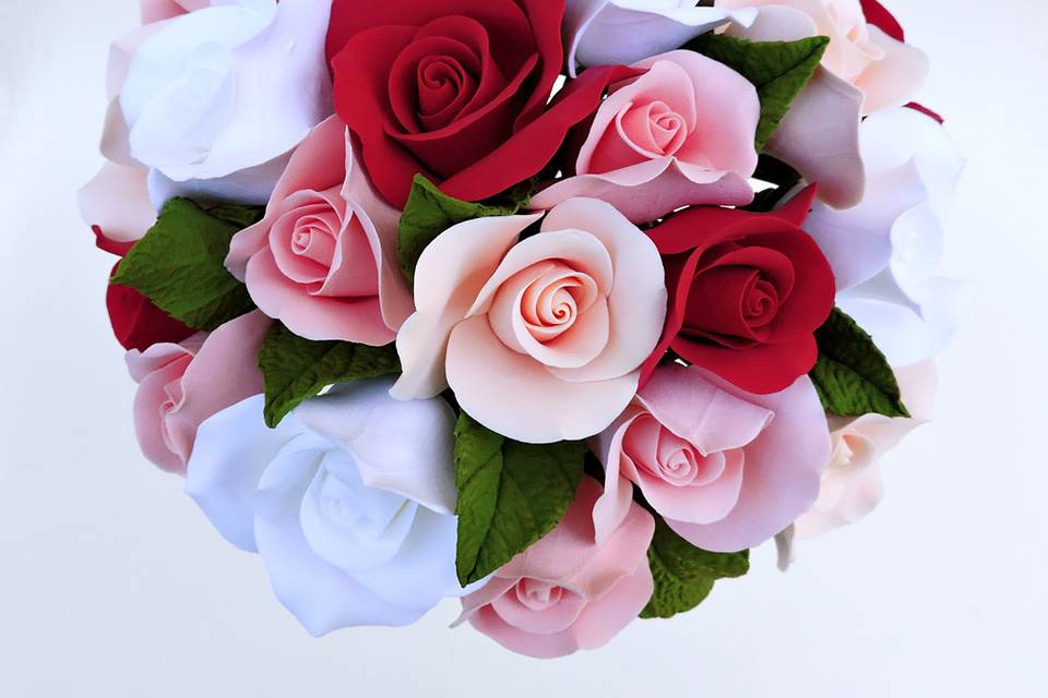 Romantic rose bridal bouquet