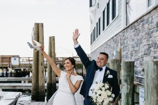 Dockside with Bride & Groom