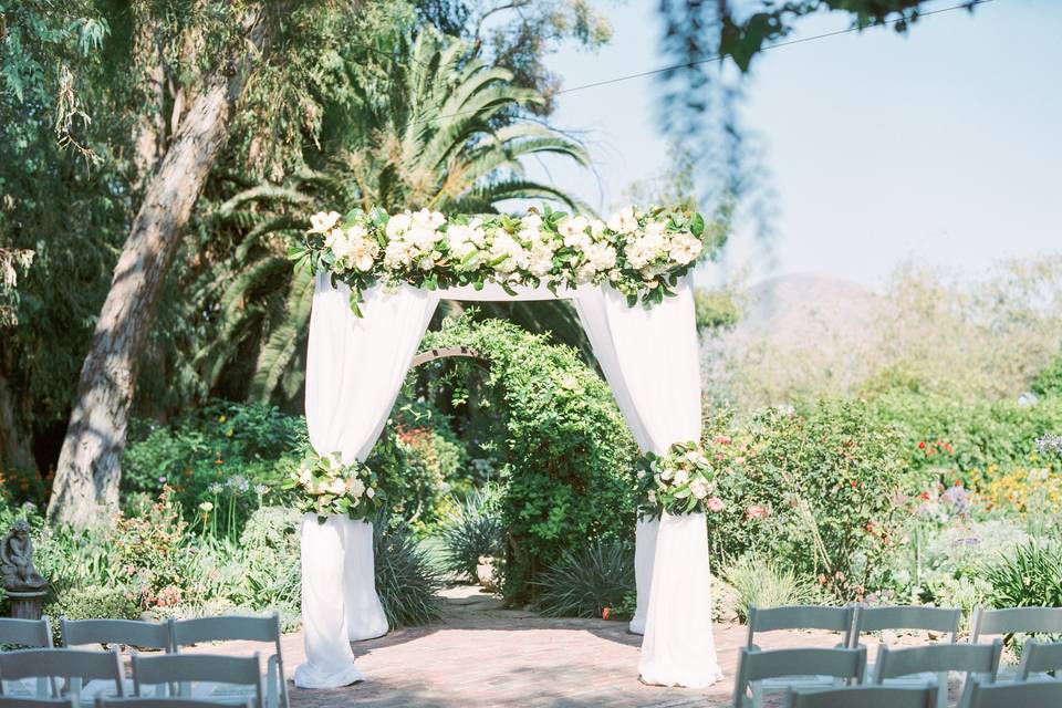 Floral chuppah decor